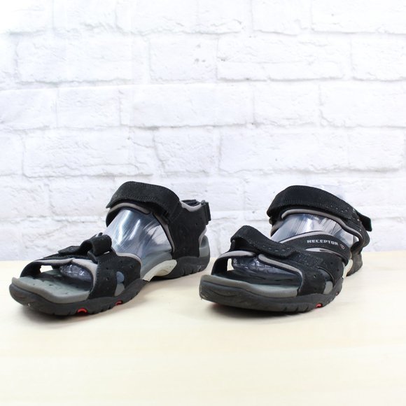 Ecco Women's Receptor Yucatan Black Suede Waterproof Hiking Sport Sandals 10.5 - Picture 2 of 9